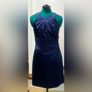 David’s bridal halter dress. Navy, size 8